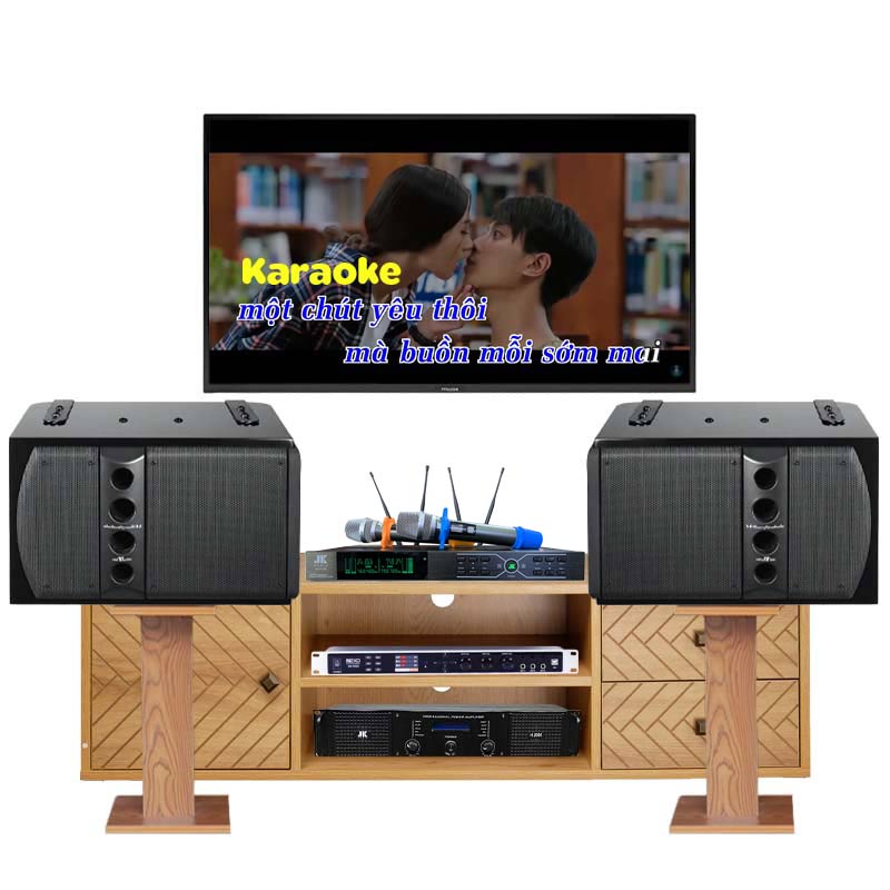 Dàn Karaoke Wharfedale HK36 ( Wharfedale 5090, Công suất, Neko DK1000, Micro Không dây )