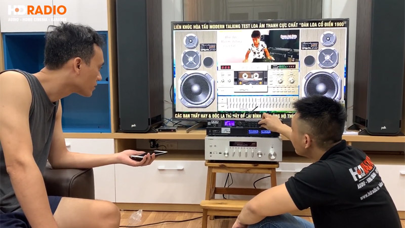 Lắp dàn nghe nhạc và hát karaoke hay cho anh Giang ở Lương Yên HN