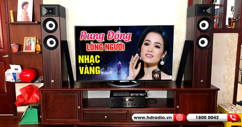 Lắp Dàn Nghe nhạc Vàng 2.0 Hay Cho Chị Lệ ở Cầu Giấy (Amply Yamaha R N803, Loa JBL Stage A180)