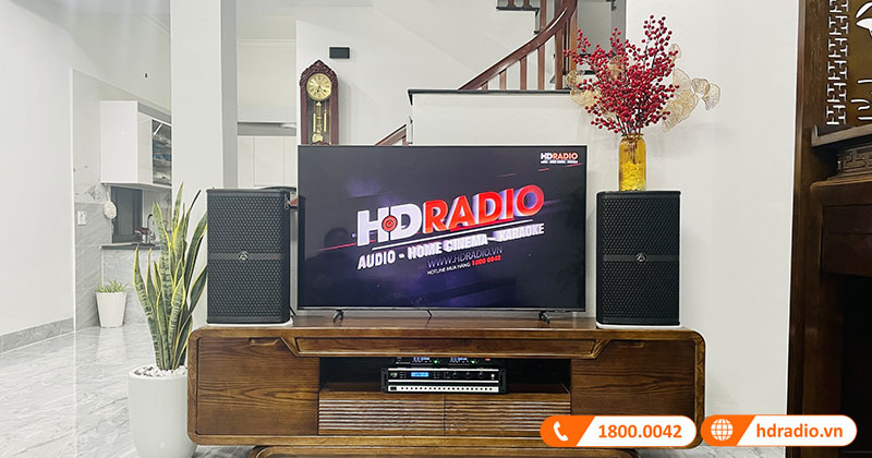 Lắp bộ dàn Karaoke Cực Chất trị giá gần 40 triệu đồng cho anh Sơn ở Đông Anh, Hà Nội (JKAudio K300, Kiwi PD8000, Wharfedale WH10 NEO)