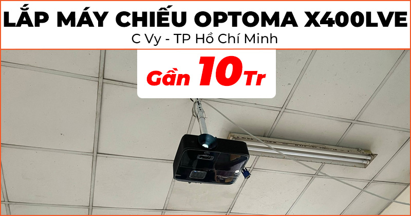 Lắp đặt Máy Chiếu Optoma X400LVe trị giá gần 10 triệu đồng cho lớp học của chị Lê Vy ở Phường Cát Lái, Quận 2, TP.Hồ Chí Minh