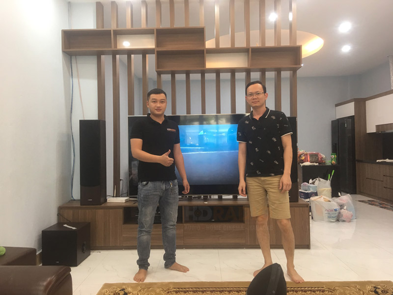 Lắp dàn xem phim 5.1 AT GD15 tại nhà anh Trung ở Hà Nội