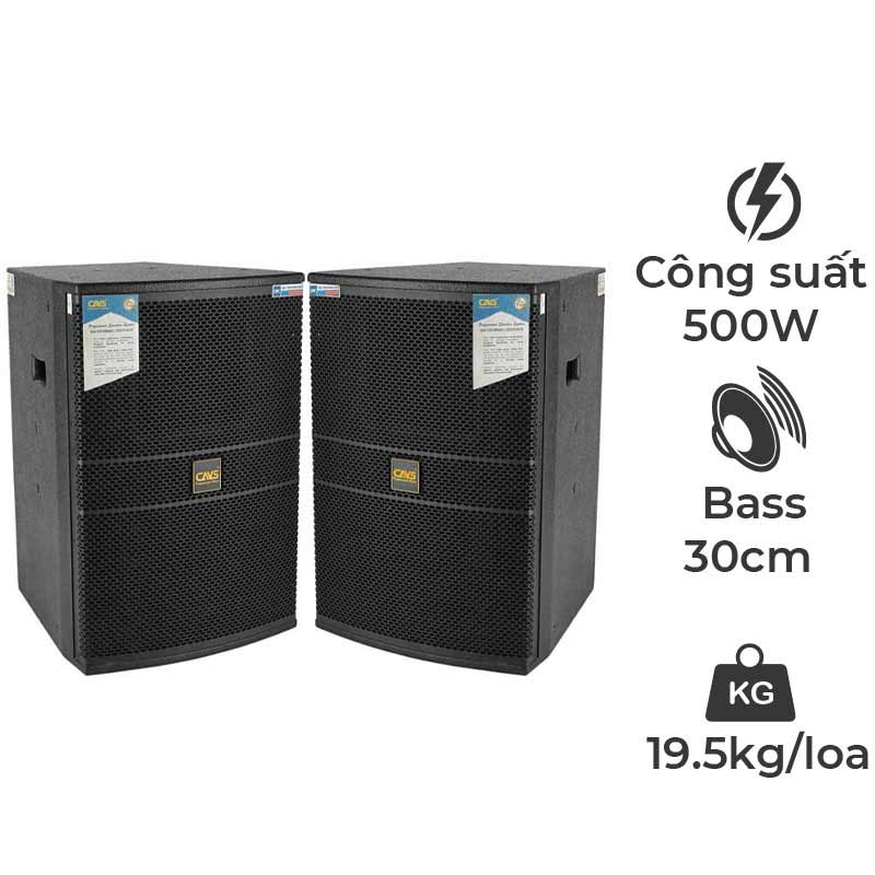 Loa Full CAVS LS712, Bass 30cm, 500W, 19.5Kg/1loa