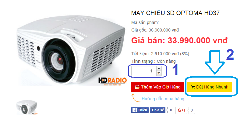 Hướng dẫn đặt hàng online tại kênh mua hàng HDradio.vn