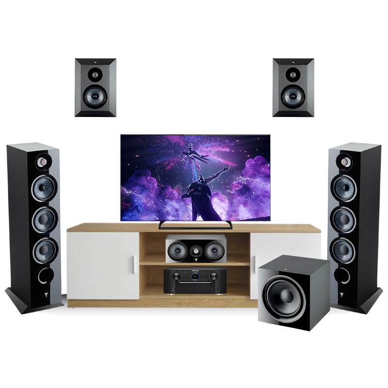 Dàn âm thanh xem phim 5.1 Focal, Marantz AT-GD39 (Marantz SR6015 + Focal Chora 826 + 600P + Chora Center + Chora Surround)