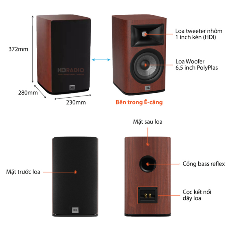 chu thich loa bookshelf jbl studio 630