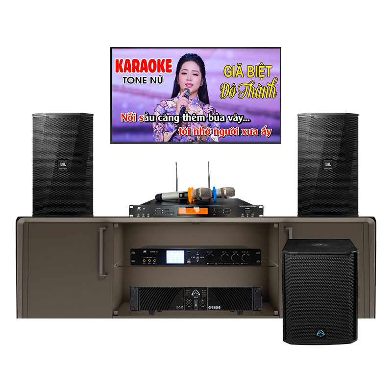 Dàn karaoke JBL KH83 (JBL KPS5, JKAudio X9000 pro, B9, Wharfedale CPD2600, AX15B)