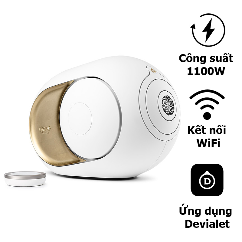 Loa DEVIALET Phantom I 108DB Opera De Paris (Cánh Loa Mạ Vàng Moon Gold), 1100W, Bluetooth, Wifi, AirPlay, Optical