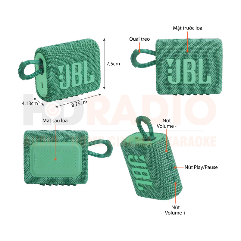 Chú thích Loa JBL Go 3 Eco