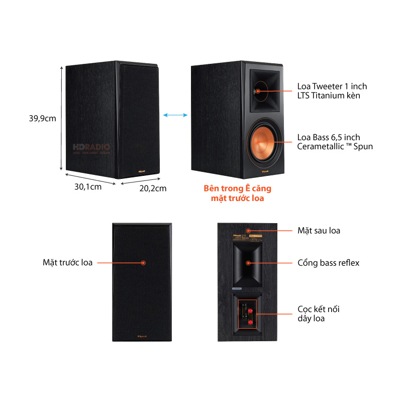 Chu thich loa Klipsch RP-600M