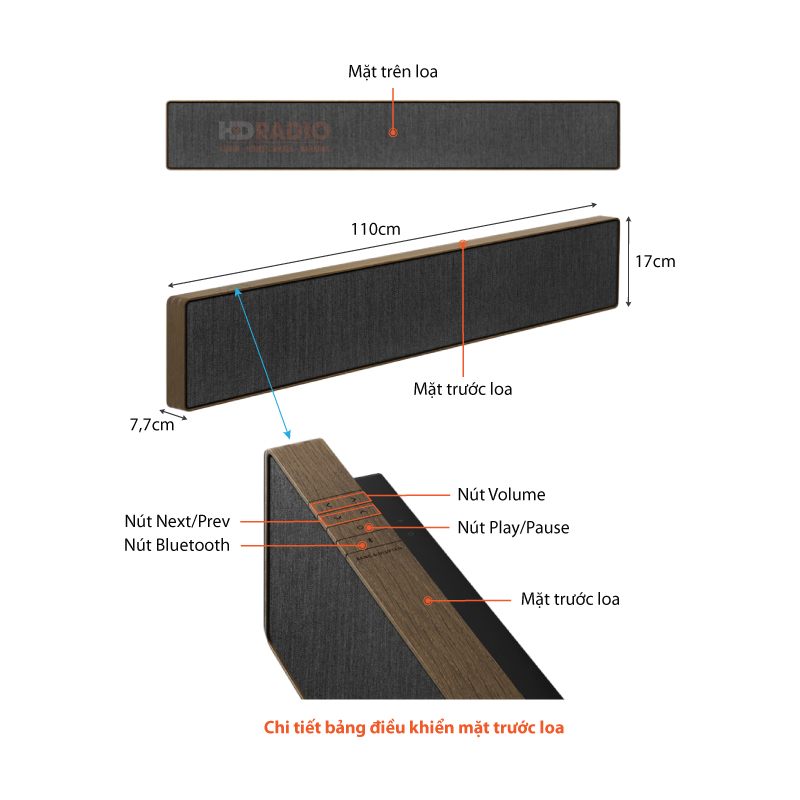 Chu thich Loa B&O Beosound Stage Smoked Oak