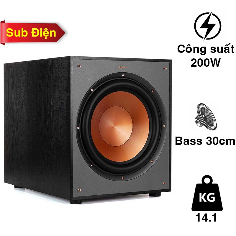 Loa Sub Klipsch R120SW, Sub điện, 200W, Bass 30cm