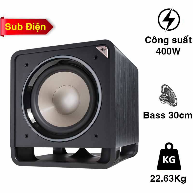 Loa Sub Polk Audio HTS12, Sub điện, Bass 30cm, 400W