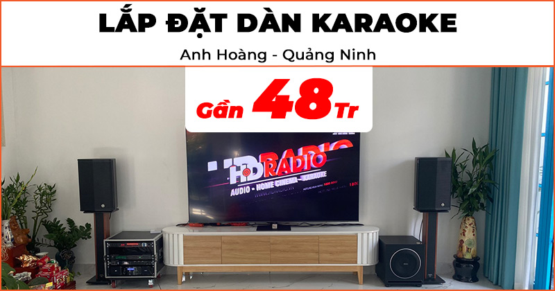 Lắp đặt Dàn karaoke cực hay trị giá gần 48 triệu đồng cho anh Hoàng ở Bãi Cháy, Quảng Ninh (Wharfedale Sigma X10, sub Paramax 1000, Neko DK2000, JKaudio H2600, B3 Plus, Kiwi S803A, Rack 10U, chân loa gỗ)