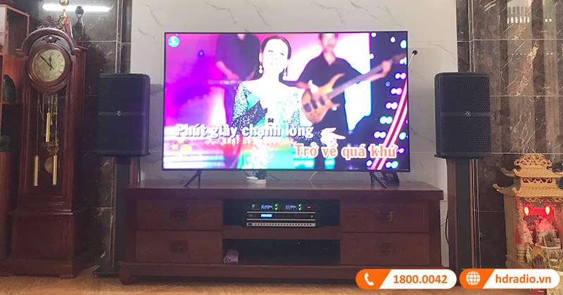 Lắp đặt dàn Karaoke cực hay trị giá hơn 40 triệu đồng cho chị Hương ở Cầu Giấy, Hà Nội (Kiwi PD8000, JKaudio K300, Wharfedale WH10 NEO)