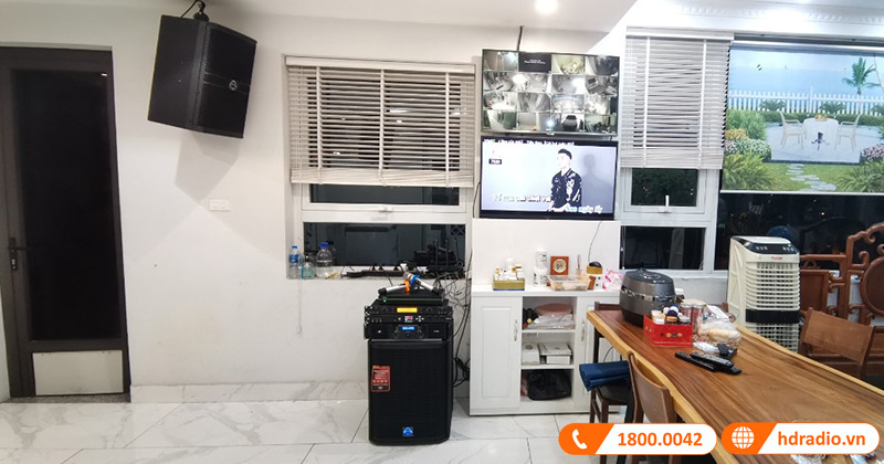 Lắp dàn karaoke HDR66 kết hợp đầu karaoke trị giá hơn 75 triệu đồng cho chị Hường ở Long Biên Hà Nội (HDR66: Wharfedale Anglo X12A, AX15B, JKaudio X6000 Plus, H2600, B9) và VietK Pro 4TB