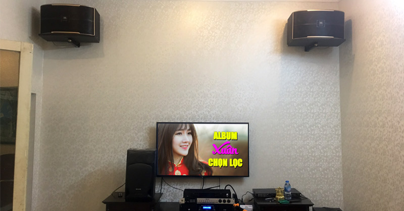 Dàn loa karaoke lắp cho chị Trang ở Lĩnh Nam, Hà Nội