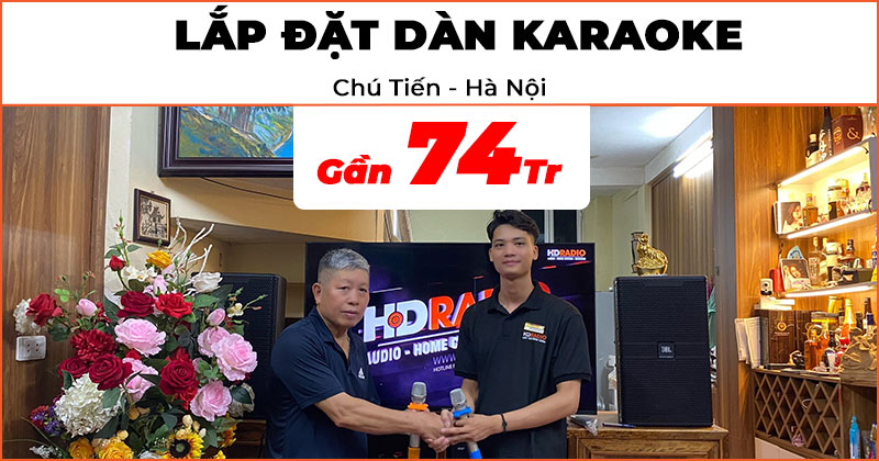 Lắp đặt Dàn karaoke Cực Hay trị giá gần 74 triệu đồng cho chú Tiến ở Cầu Giấy, Hà Nội (JBL KP4012G2, AAP K9900II, JKaudio H4800, B5 Plus)