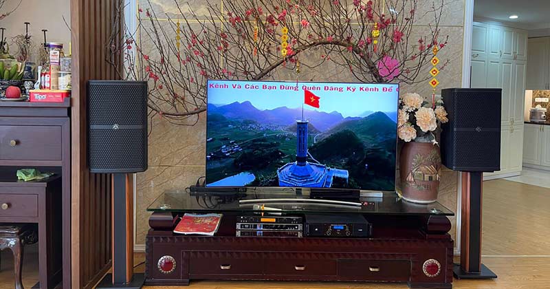 Lắp dàn karaoke HDR45 trên 54 triệu cho chị Loan ở Cầu Giấy, Hà Nội (Loa Wharfedale WH12, Mixer NEKO DK1000, Đẩy JKaudio H2600, Mic JKAudio B9)