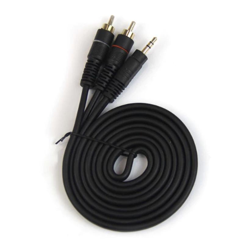 Dây 3.5mm ra 2AV Kiwi AV1.5/ AV3 bằng đồng dài 1.5m, 3m