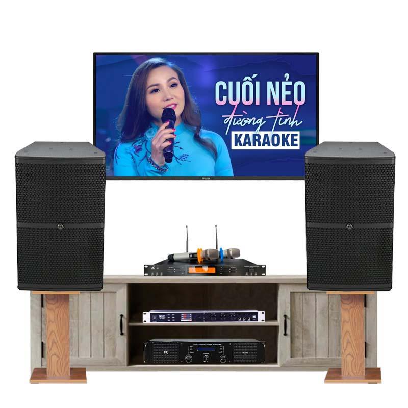 Dàn Karaoke cao cấp HDR44 (Wharfedale Wh10 Pro, Công suất, Neko DK1000, Micro JKaudio B9)