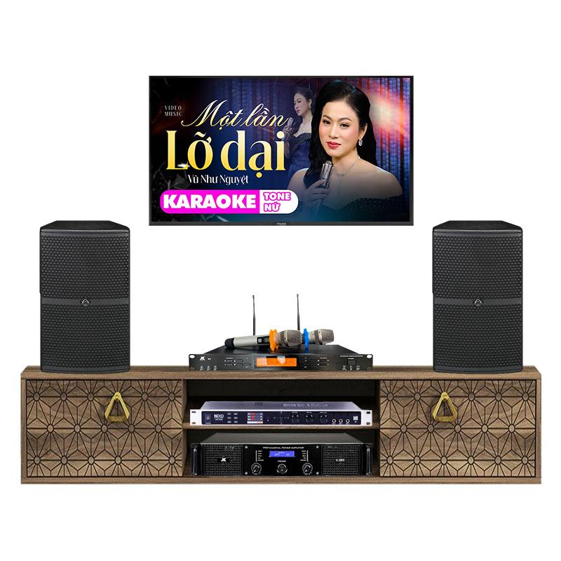 Dàn Karaoke cao cấp HDR45 (Wharfedale Wh12, Công suất, Neko DK1000, Micro JKaudio B9)