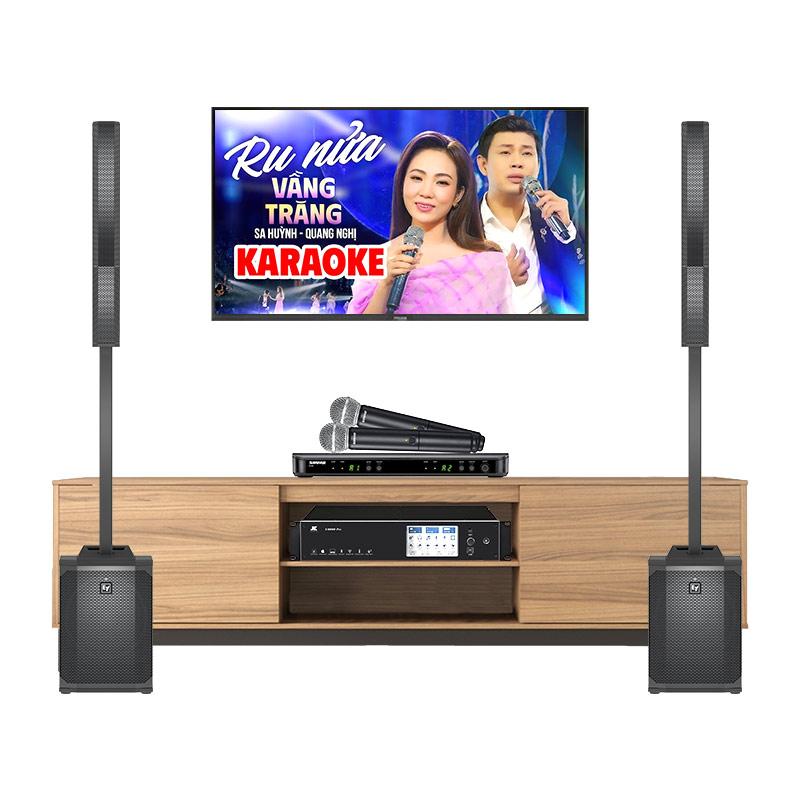 Dàn karaoke gia đình KGD213 (Electro voice Evolve 50, Shure BLX288A/SM58, JKaudio X9900 Pro)