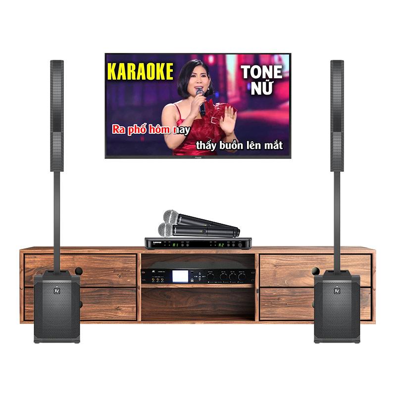 Dàn karaoke gia đình KGD214 (Electro-Voice Evolve 50, Shure BLX288A/SM58, JKaudio X9000 Pro)