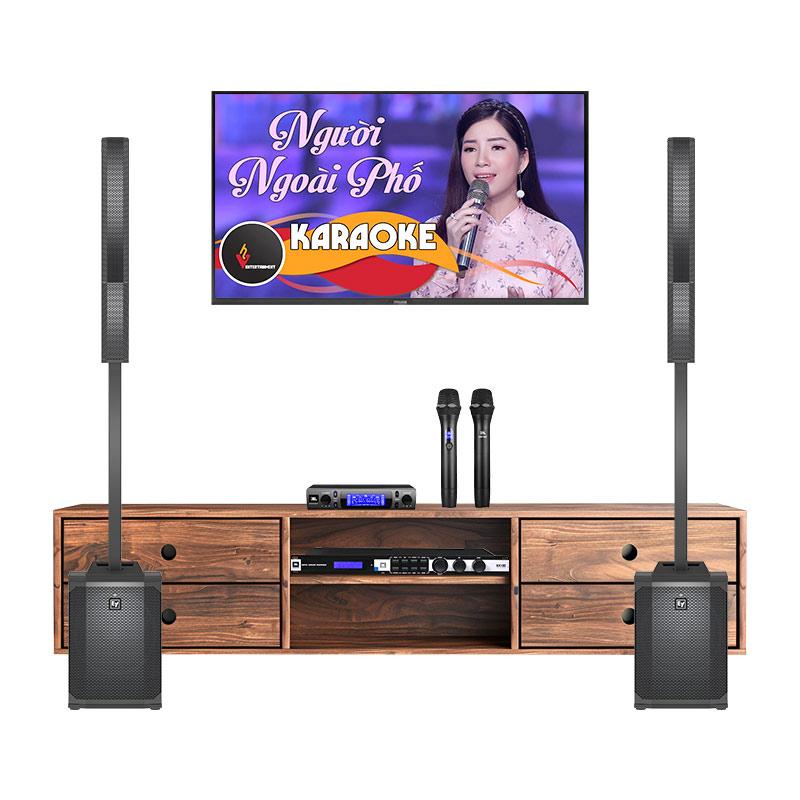 Dàn karaoke gia đình KGD216 (Electro voice Evolve 50, JBL KX180A, VM300)