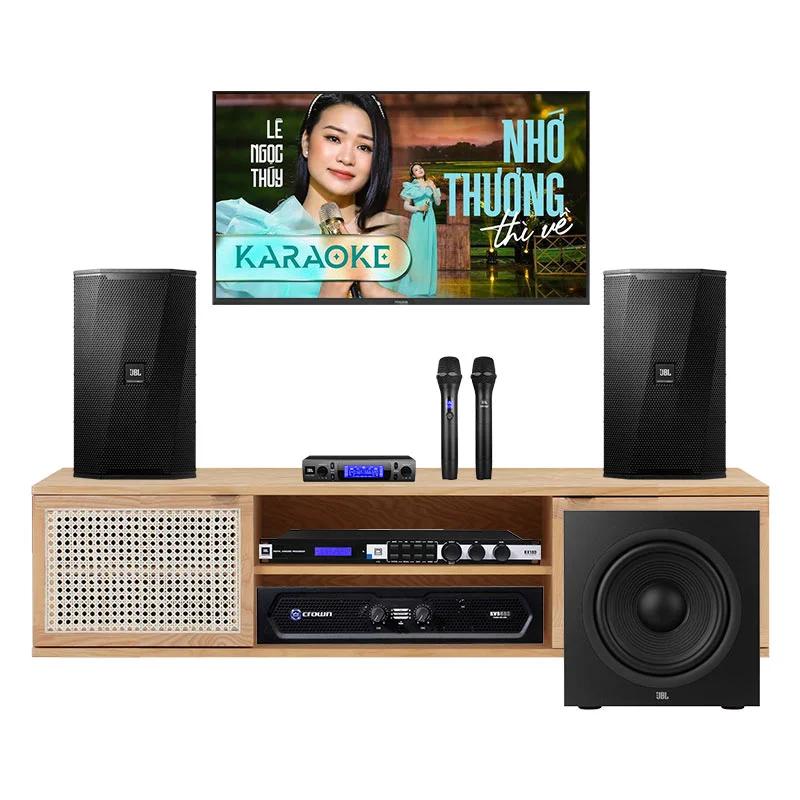 Dàn karaoke gia đình KGD245 (JBL KPS1, KX180A, VM300, Stage 220P, Crown KVS500)