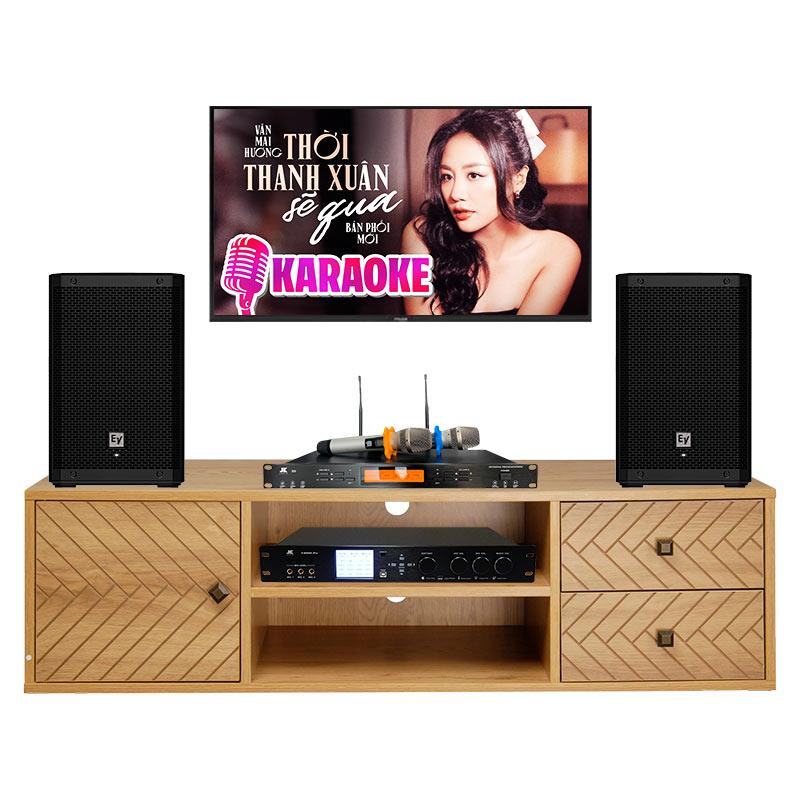 Dàn karaoke gia đình KHD59 (Electro voice ZLX8P-G2, JKaudio X9000 Pro, JKAudio B9)