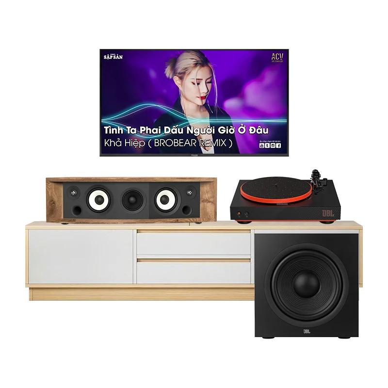 Dàn nghe nhạc JBL NH58 (JBL L75ms Music System màu Walnut, Stage 220P, Spinner BT màu BLACK/ORANGE)