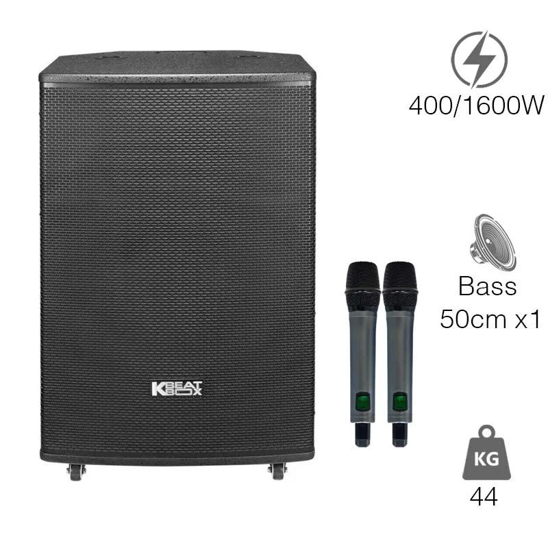 Loa Acnos 18S2, Bass 50cm, 400W RMS, Bluetooth 5.0, OPTICAL, GUITAR, Kèm 2 Micro