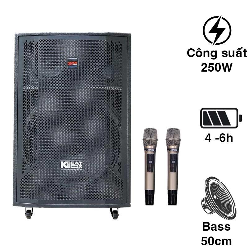 Loa Acnos CB51Neo, Bass 50cm, Công suất 250W, Kèm 2 micro