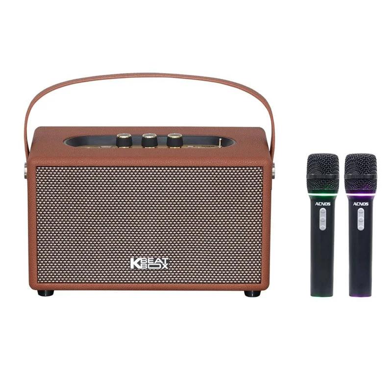 Loa Acnos S60, 60W, Pin 8h, Bluetooth 5.0, Echo, Delay, Reverb, FBX, USB-A, USB-C, AUX, 2 micro