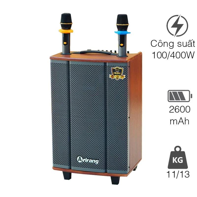 Loa Arirang MKS2.5, Bass 30cm, Công suất 100W, Bluetooth, USB, Guitar, Kèm 2 micro