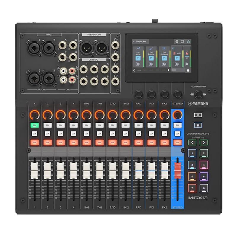 Bàn mixer Yamaha MGX12, Màn Cảm Ứng, Bluetooth 5.0, USB, XLR, 18 Kênh