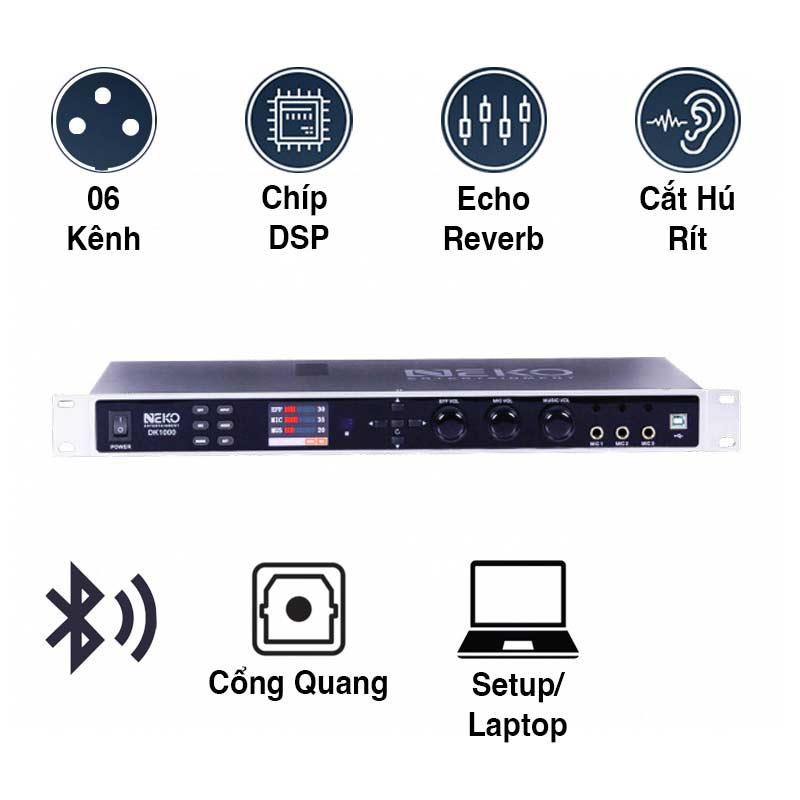 Vang Số NEKO DK1000, 6CH, Optical, Chống hú 98%