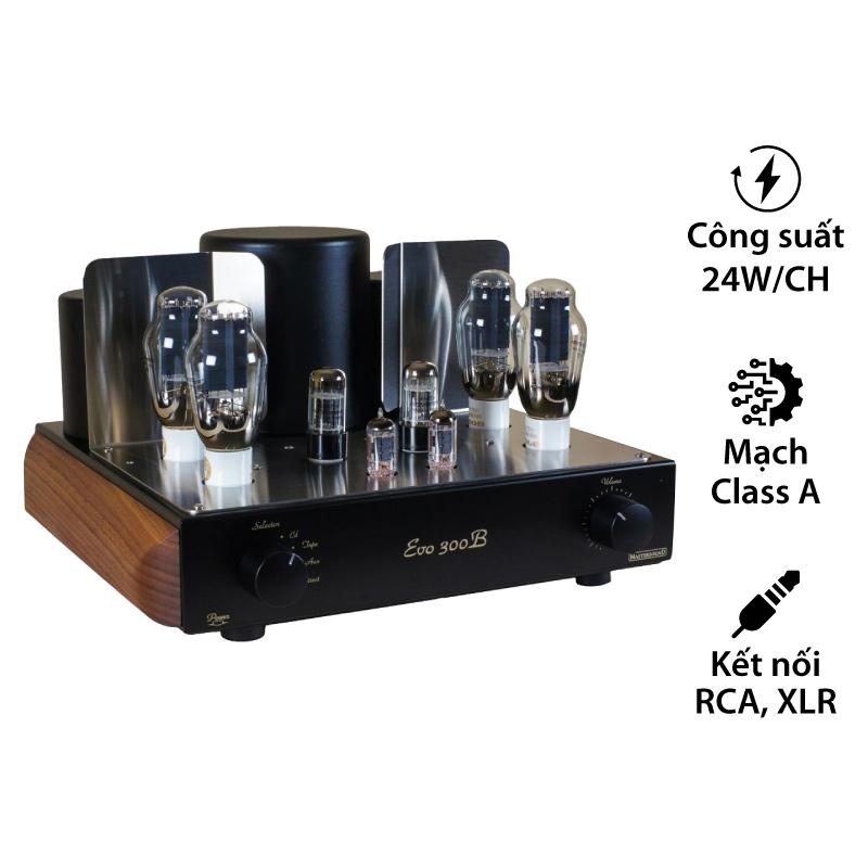 Amply đèn Mastersound Evo 300B, 2 Kênh, 24W/CH Amply đèn Mastersound Evo 300B, 2 Kênh, 24W/CH