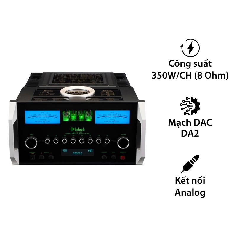 Amply McIntosh MA12000, 2 Kênh, 350W/CH Amply McIntosh MA12000, 2 Kênh, 350W/CH