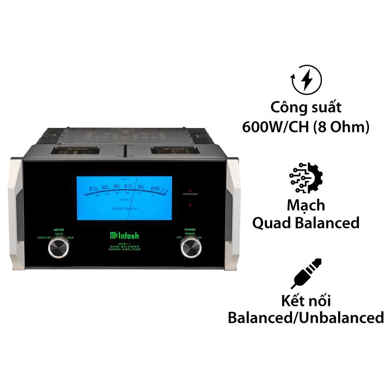 Mono Power McIntosh MC611, 1 Kênh, 600W Mono Power McIntosh MC611, 1 Kênh, 600W