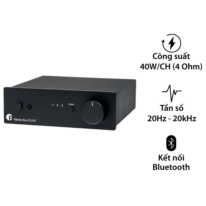 Amply Pro-Ject Stereo Box S3 BT, 40W/kênh, Bluetooth Amply Pro-Ject Stereo Box S3 BT, 40W/kênh, Bluetooth