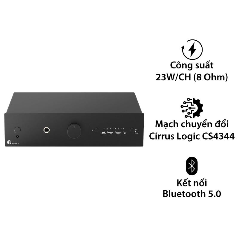 Amply Pro-Ject MaiA S3, 2 kênh, 40W/CH, Bluetooth Amply Pro-Ject MaiA S3, 2 kênh, 40W/CH, Bluetooth