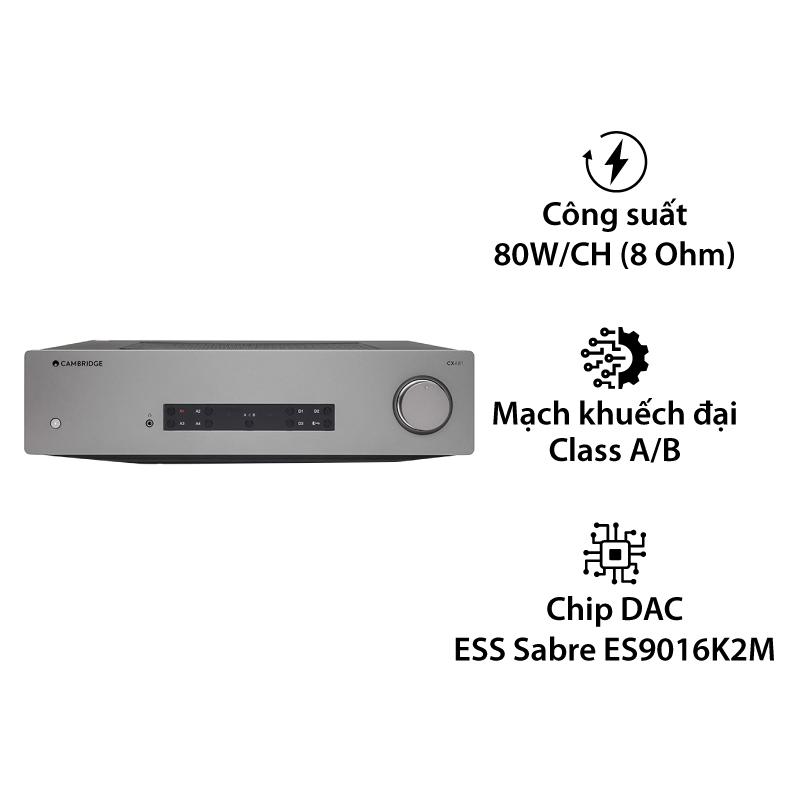Amply Cambridge Audio CXA 81, 2 Kênh, 80W/CH (8 Ohm), Bluetooth, Optical, USB Amply Cambridge Audio CXA 81, 2 Kênh, 80W/CH (8 Ohm), Bluetooth, Optical, USB