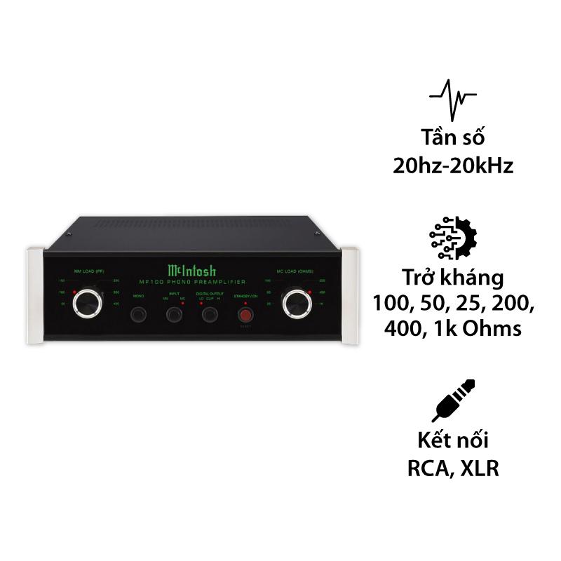 Phono preamply McIntosh MP100, OPTICAL, COAXIAL, USB Phono preamply McIntosh MP100, OPTICAL, COAXIAL, USB