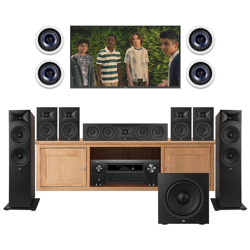 Dàn xem phim 7.1.4 JBL AT42 (JBL Stage 280F, 245C, 250B, 220P, POLK RC80I, Denon AVC X6800H) Dàn xem phim 7.1.4 JBL AT42 (JBL Stage 280F, 245C, 250B, 220P, POLK RC80I, Denon AVC X6800H)