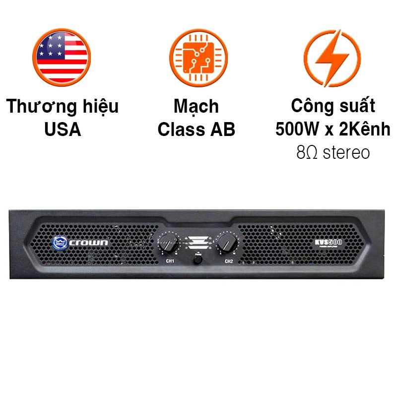 Cục đẩy công suất Crown KVS500, Class AB, 500W x 2 Kênh Cục đẩy công suất Crown KVS500, Class AB, 500W x 2 Kênh
