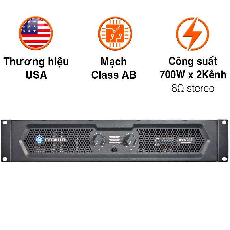 Cục đẩy công suất Crown KVS700, Công suất 700W x 2 Kênh, Class AB Cục đẩy công suất Crown KVS700, Công suất 700W x 2 Kênh, Class AB