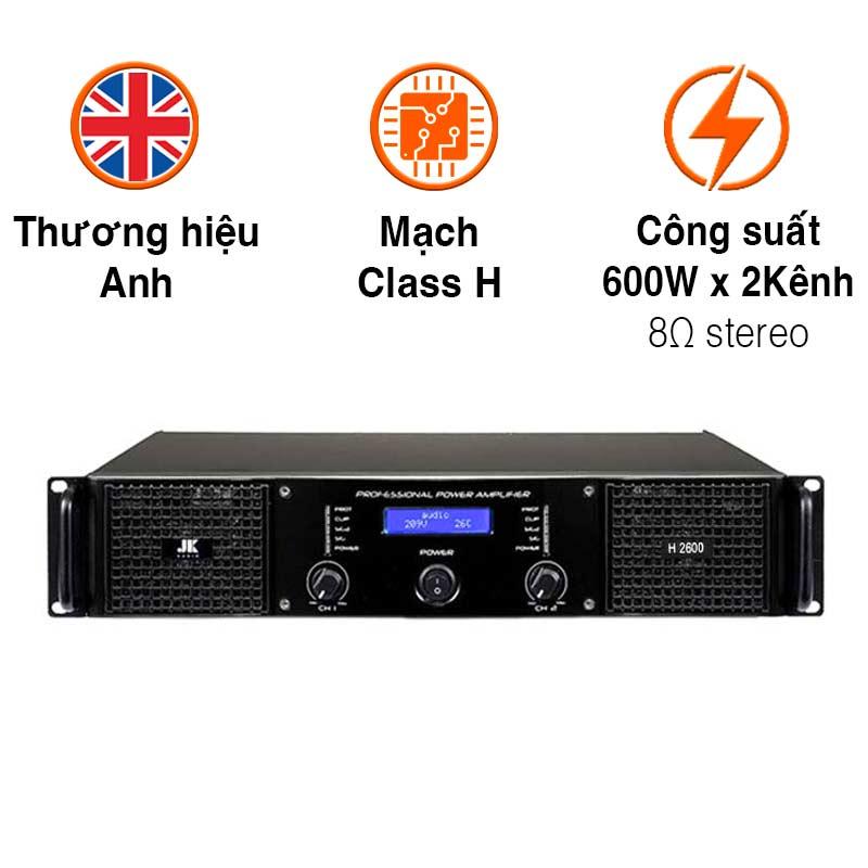 Cục công suất JKAudio H2600, Công suất 600W x 2 Kênh, Mạch Công suất Class H Cục công suất JKAudio H2600, Công suất 600W x 2 Kênh, Mạch Công suất Class H