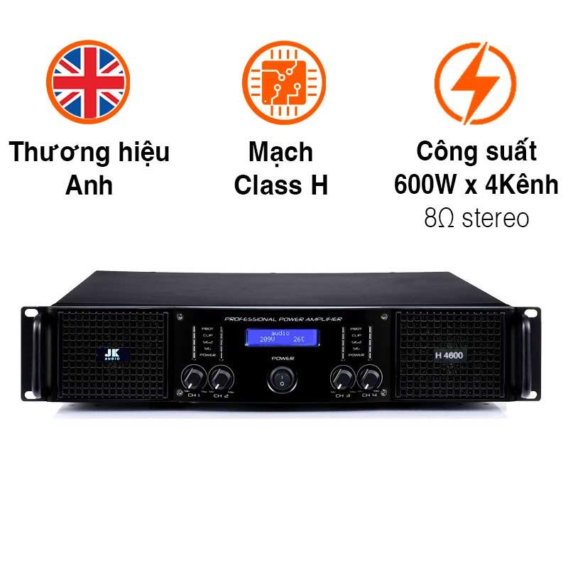 Cục công suất JKAudio H4600, 600W x 4 Kênh, Class H Cục công suất JKAudio H4600, 600W x 4 Kênh, Class H